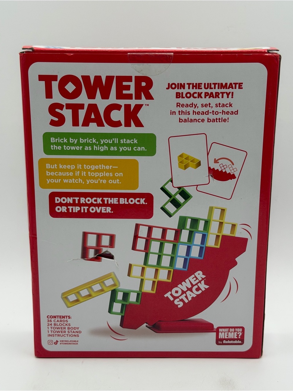 Relatable Tower Stack The Head-To-Head Stack & Balance Game - Complete Set - Picture 2 of 13